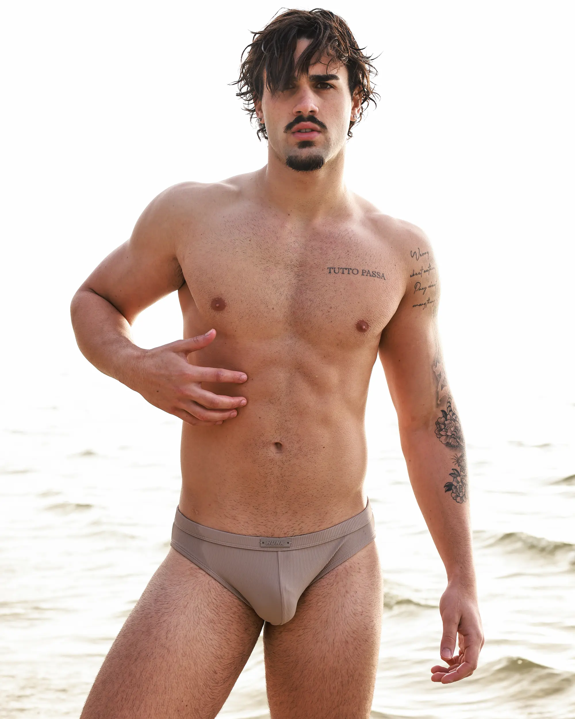 Driftwood Ribbed Swim Brief - Image 3