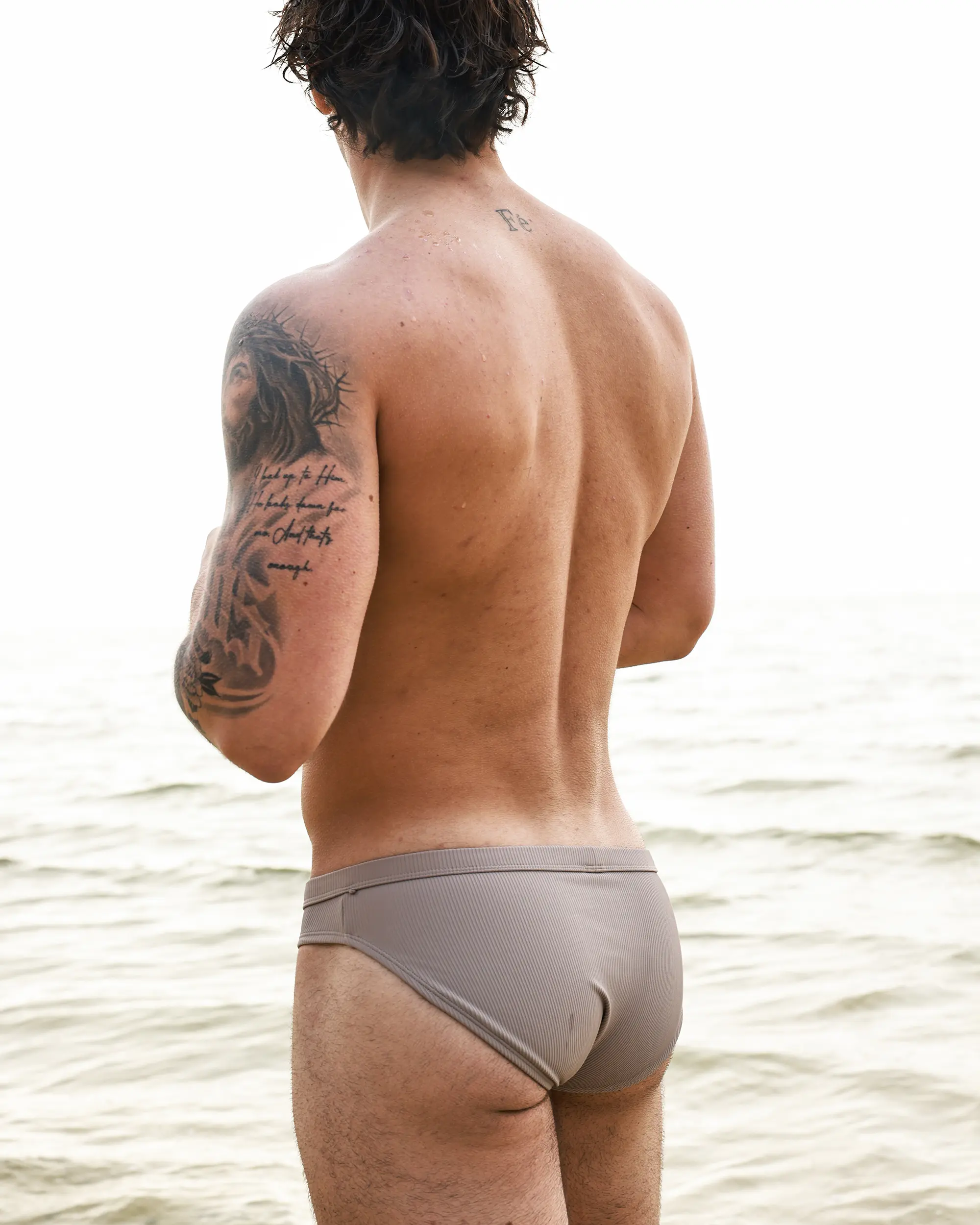 Driftwood Ribbed Swim Brief - Image 4